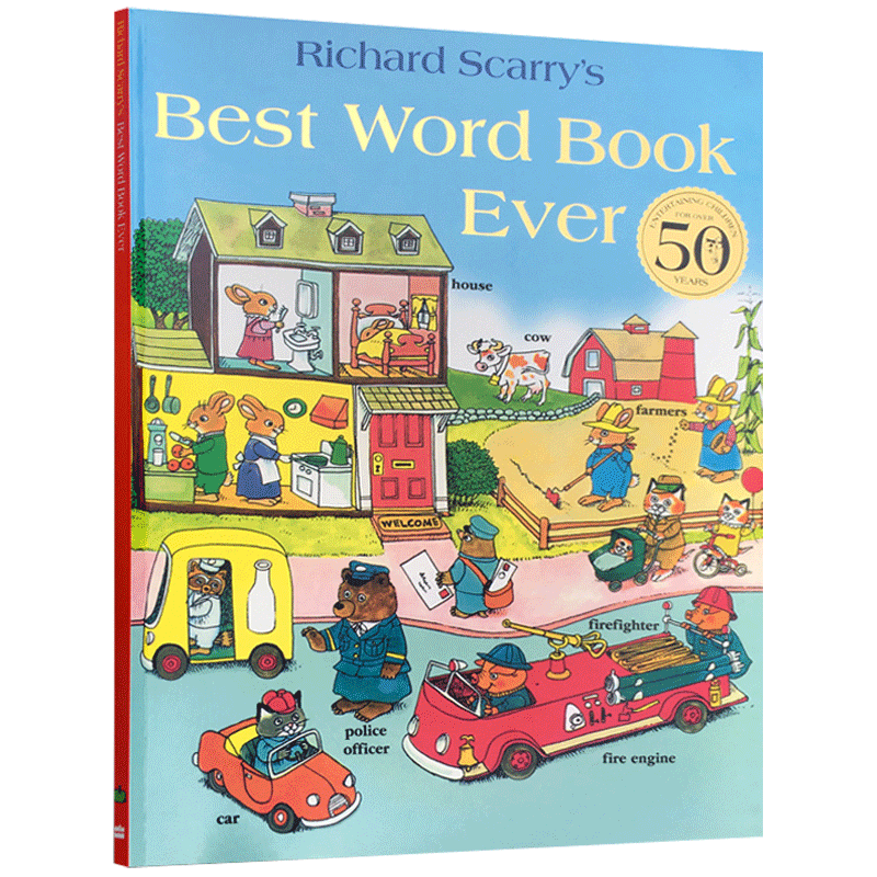 会讲故事的单词书 Best Word Book Ever 英文原版 英语单词词汇认知书 儿童英文绘本 斯凯瑞金色童书 进口英语书 Richard Scarry