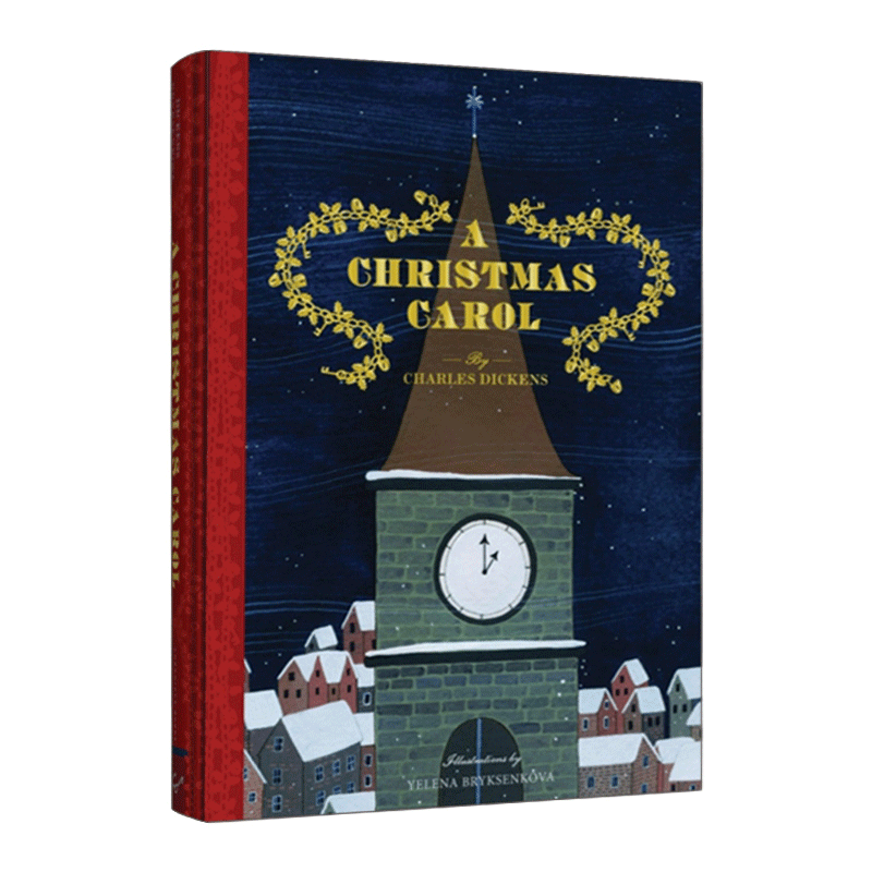 A Christmas Carol 圣诞颂歌 精装插图版 镀金边进口原版英文书籍 - 图0