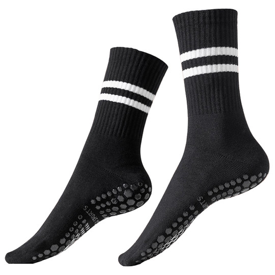 6 пар спортивных носков для йоги с точками клея, нескользящие, дышащие и удобные.