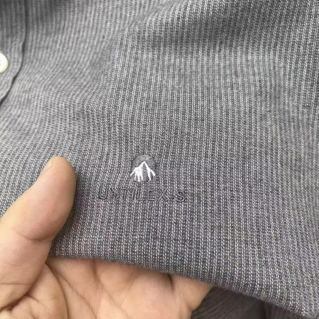 大码男士纯棉长袖衬衫胖子春秋加肥加大号细条纹商务休闲全棉衬衣 - 图2