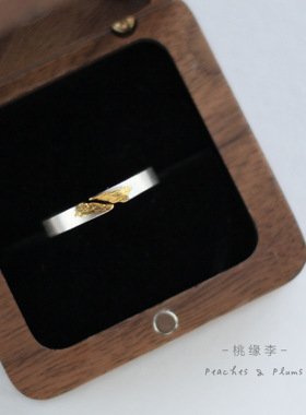 拥抱·情侣对戒纯银一对结婚黄金戒指男999足银圣诞节定制礼物女