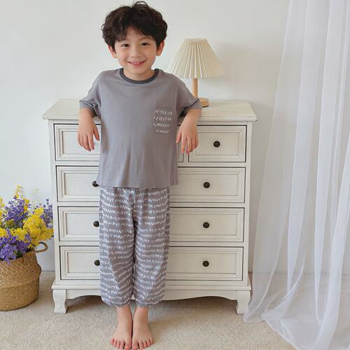A类可降解～莱塞尔面料10A抗菌夏季亲子款儿童家居服套装AL2602 - 图3