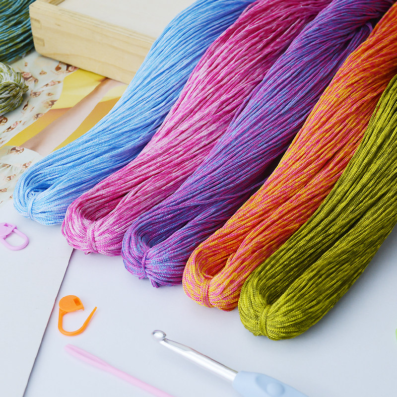 钩鞋钩包线升级版空心线亮丝光冰丝圈圈包钩针线编织钩织手工毛线,淘宝优惠券,粉丝福利购,淘宝优惠卷