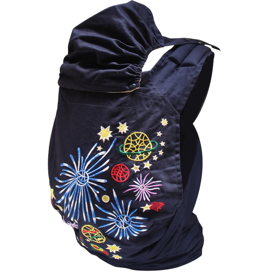 婴儿宝宝前抱后背式简易刺绣老式传统大孩背带背巾背袋抱娃神器