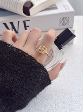 原创设计旋转木马小天马可调节开口指环戒指女小众高级轻奢食指戒