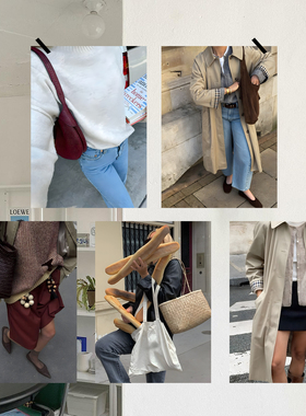 秋冬走秀时尚款风衣模特时装服装店海报纸画报拍摄背景墙装饰画