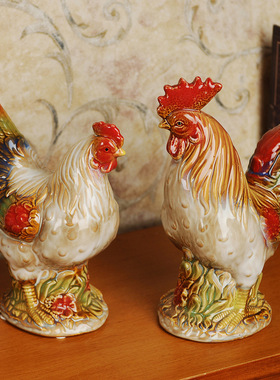 摆设动物客厅招财鱼缸花盆景摆件