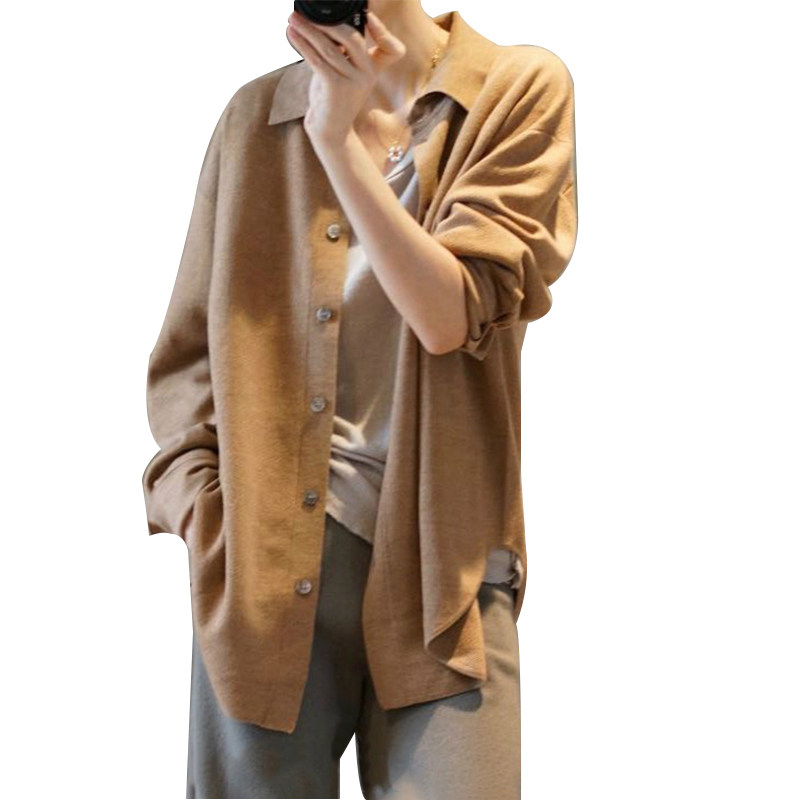 穿出大牌范！气质惹眼~廓形100%羊绒开衫女纯羊绒毛衣衬衫 2色,淘宝优惠券,粉丝福利购,淘宝优惠卷