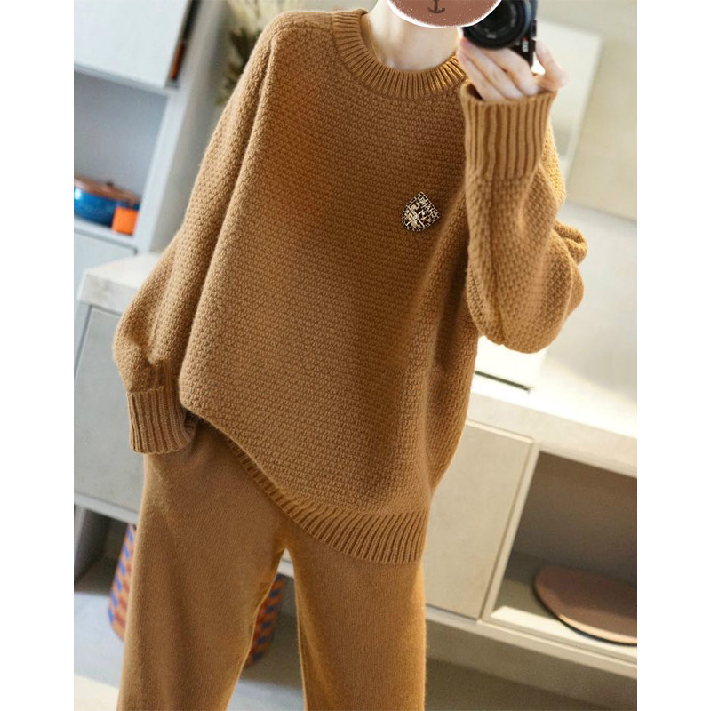 重磅系列~非常意大利大廓形圆领加厚100%羊绒衫女纯羊绒毛衣 2色,淘宝优惠券,粉丝福利购,淘宝优惠卷