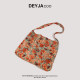 DEYJACOO retro floral canvas bag