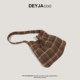 Guangzhou warehouse wool plaid tote bag