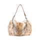 The same furry shoulder handbag in the mall
