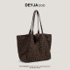 Korean super popular leopard print canvas bag for women