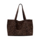 Zhao Lusi's same large-capacity suede leopard print bag