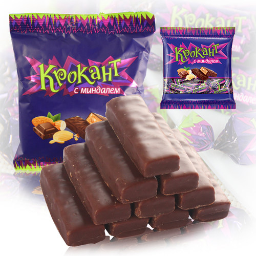 KDV进口俄罗斯紫皮糖kpokaht巧克力糖果喜糖果休闲零食品 包邮2斤 - 图0