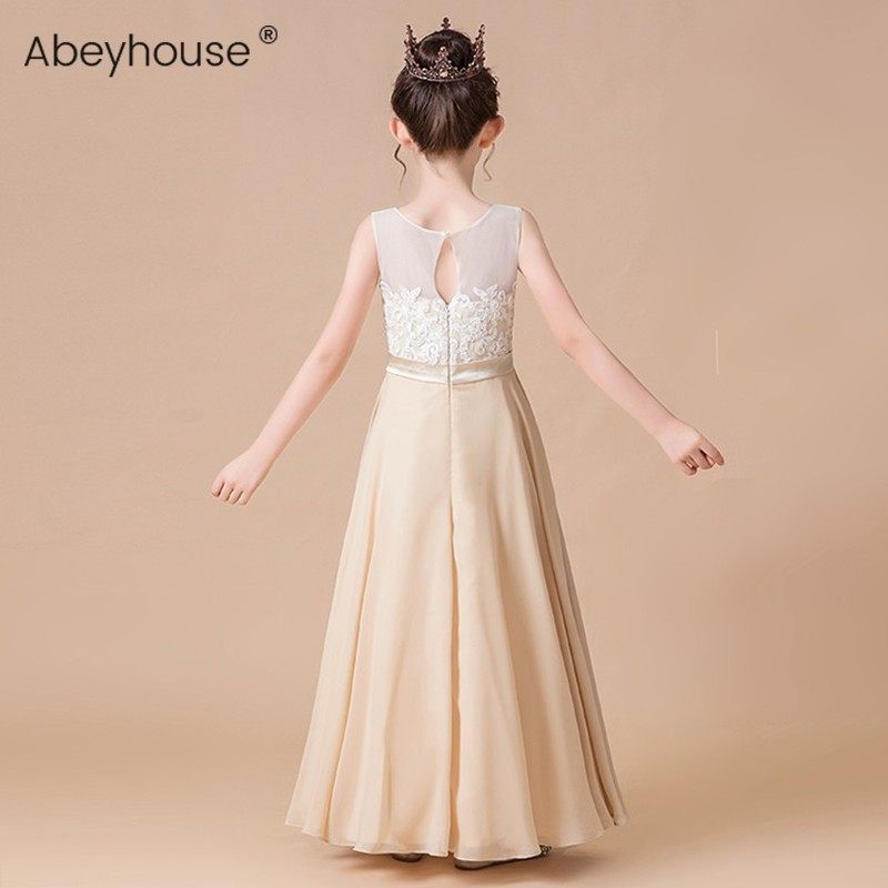 儿童演出服女童长款晚礼服钢琴演出服中大童礼服合唱指挥服公主裙,淘宝优惠券,粉丝福利购,淘宝优惠卷