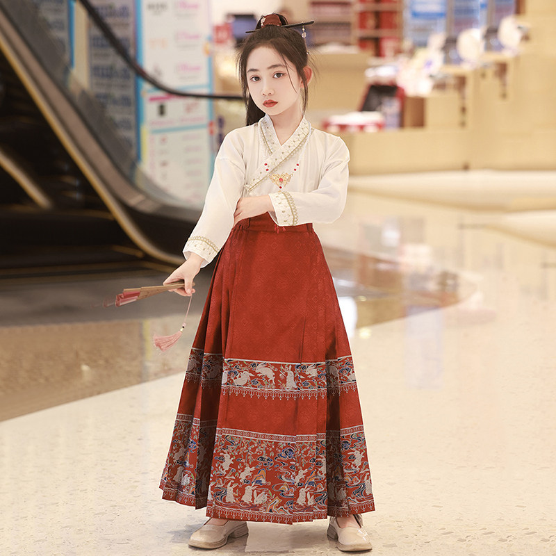 女童马面裙春秋新中式古风唐装小女孩国朝新年汉服套装儿童旗袍裙,淘宝优惠券,粉丝福利购,淘宝优惠卷