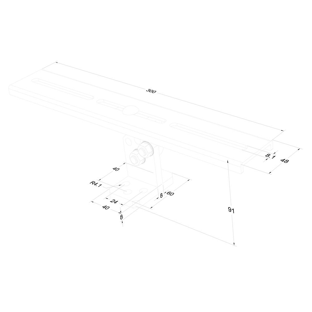 山魅 车顶平台\行李架\六角度可调脱困板固定支架 沙板支架 - 图3