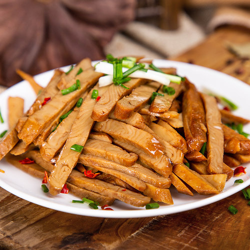 津津素火腿苏州土特产素肉素食仿荤小吃豆腐干制品素鸡零食70g*10 - 图2