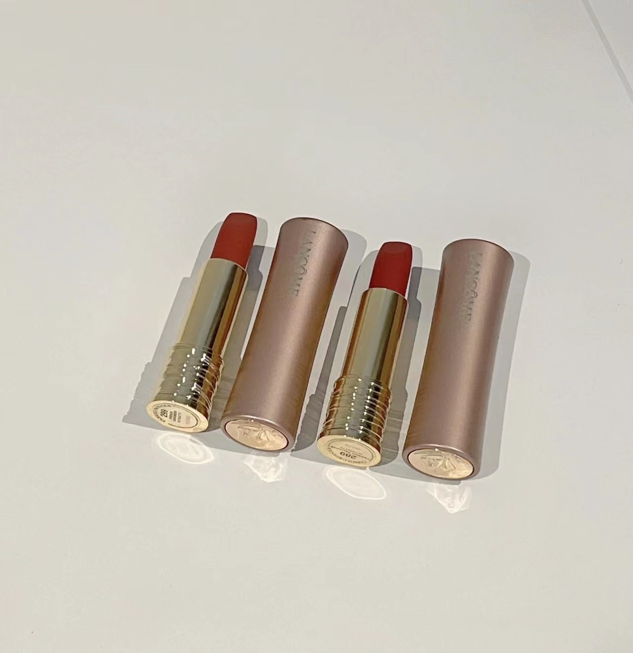 Lancome兰蔻粉金浮雕唇膏哑光口红