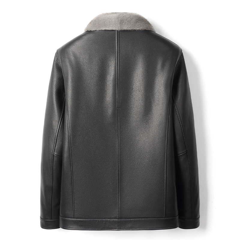 新西兰进口红鹿鹿皮真皮皮衣十字貂内胆翻领皮草海宁冬季男皮衣,淘宝优惠券,粉丝福利购,淘宝优惠卷