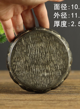 复古中式石雕莲花座茶托隔热杯垫