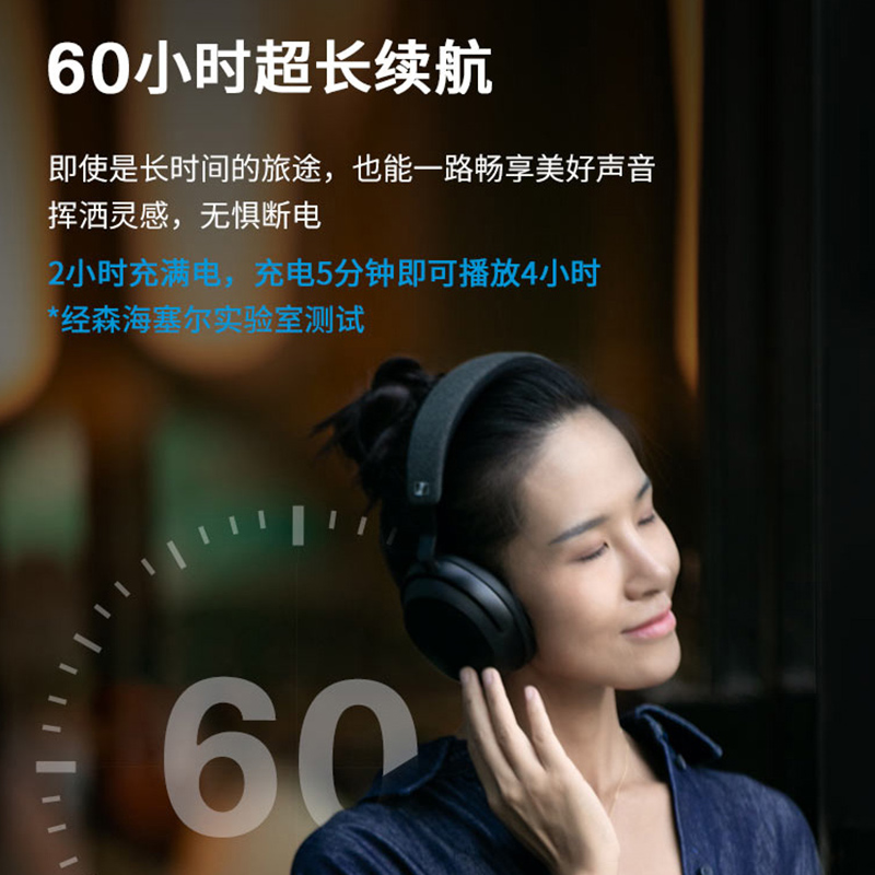 SENNHEISER/森海塞尔MOMENTUM4大馒头四代头戴式无线蓝牙降噪耳机 - 图1