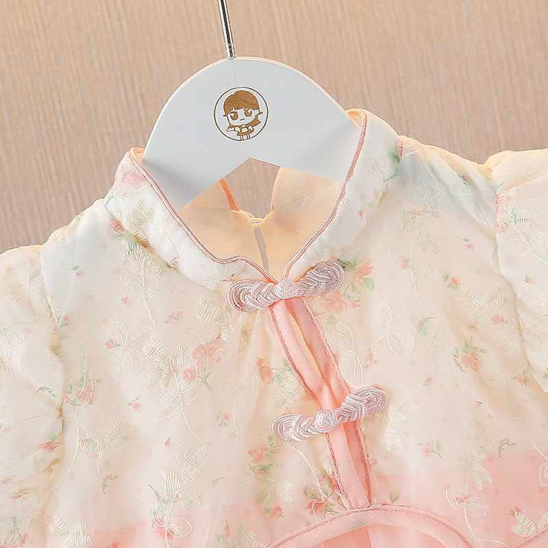 女童短袖汉服裙夏装2025夏季婴儿公主纱裙周岁女宝宝国风礼服裙子,淘宝优惠券,粉丝福利购,淘宝优惠卷