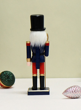 新品上架25CM欧式胡桃夹子蓝身斧兵家具桌面摆放送礼圣诞节氛围感