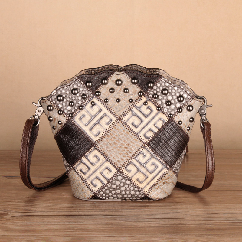 真皮女迷你复古纯手工夏单肩小包包 皮匠传奇女士包袋