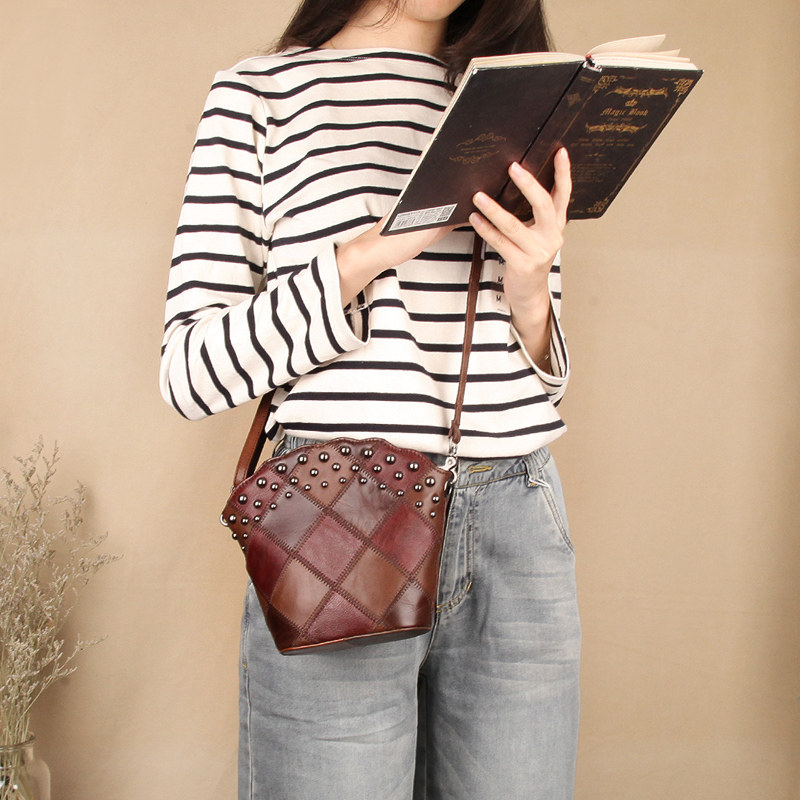 真皮女迷你复古纯手工夏单肩小包包 皮匠传奇女士包袋