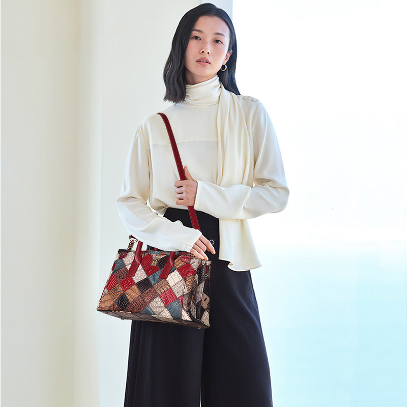 原创女夏2021新款真皮波士顿斜挎包 皮匠传奇女士包袋