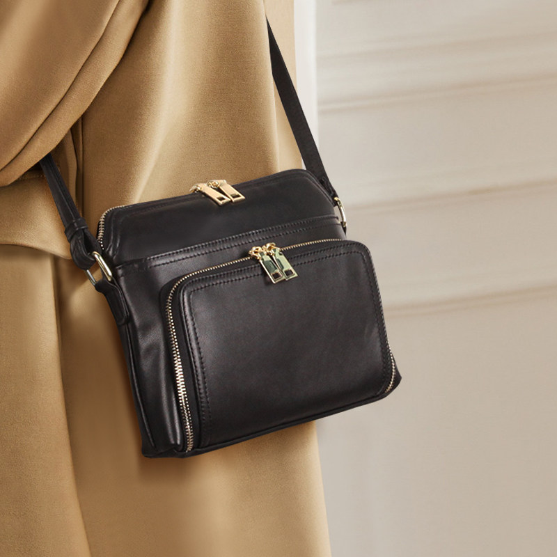 包包女士2024新款真皮斜挎包多隔层大容量通勤包高级感小众单肩包,淘宝优惠券,粉丝福利购,淘宝优惠卷