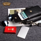 Маленькая сумка для телефона, портативная сумка на одно плечо для отдыха, универсальная поясная сумка, из натуральной кожи