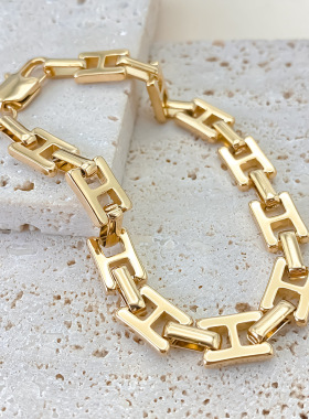 e-Manco新款热销钛钢工字链手链