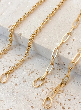 eManco不锈钢DIY手链方线链可调节不锈钢手链配件炉内电镀