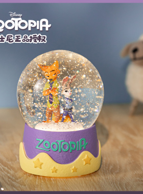 水晶球迪士尼疯狂动物城飘雪音乐盒女孩生日礼物儿童玩具八音盒