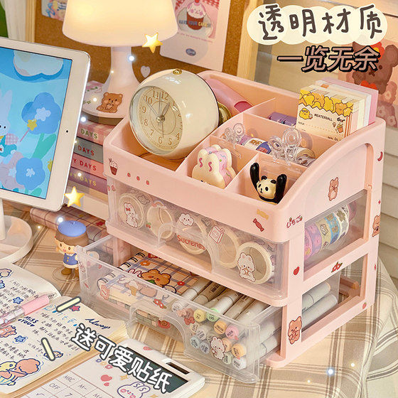 Transparent visible simple large capacity desktop storage box