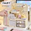 Pen holder storage box desktop storage rack office perforated board work station children and girls stationery space utilization artifact