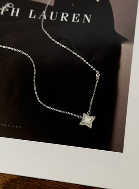 流浪拾光S925纯银锁骨链女闪钻