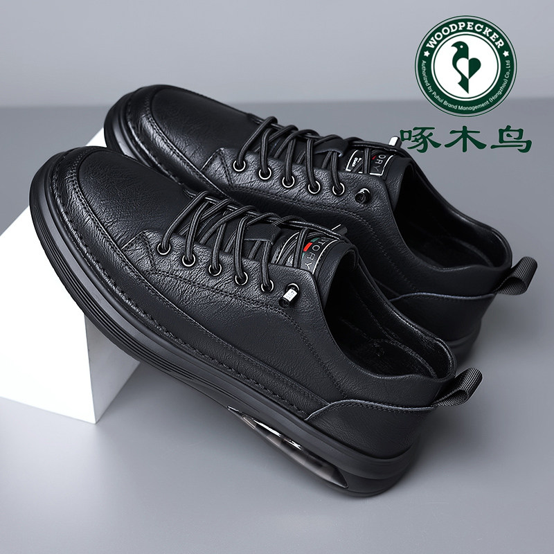 啄木鸟男鞋新款2025秋季潮流真皮软底休闲皮鞋男透气运动板鞋潮鞋,淘宝优惠券,粉丝福利购,淘宝优惠卷