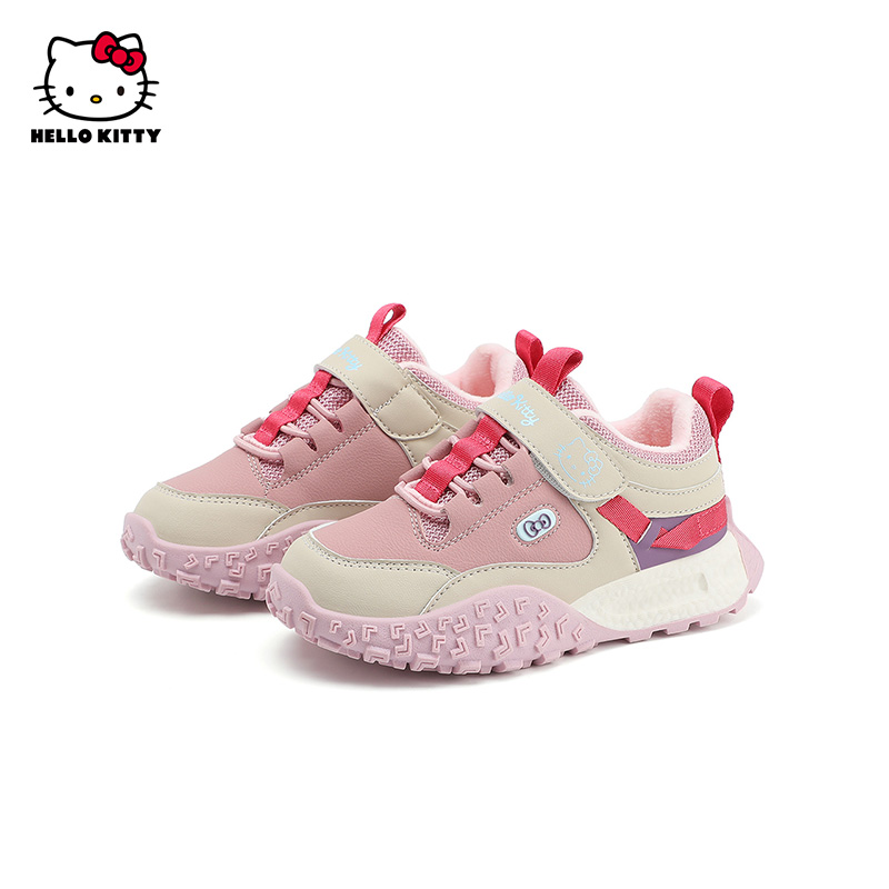 HelloKitty童鞋女童棉鞋冬季新款儿童加绒保暖运动鞋中大童休闲鞋
