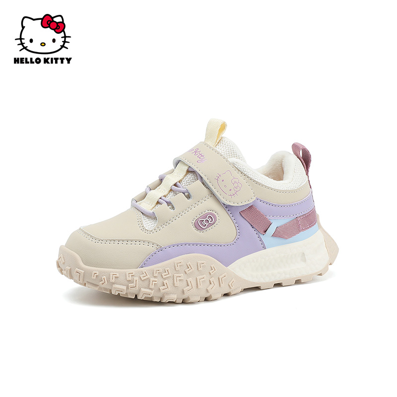 HelloKitty童鞋女童棉鞋冬季新款儿童加绒保暖运动鞋中大童休闲鞋