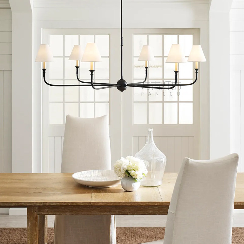 全铜轻奢大气北欧简约餐厅吊灯客厅枝型布罩灯具现代创意餐厅灯饰,淘宝优惠券,粉丝福利购,淘宝优惠卷