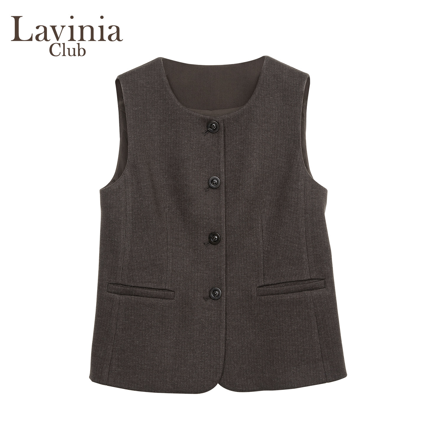 Lavinia女装马甲2025年秋冬新款通勤商务职业无袖气质上衣J57M03,淘宝优惠券,粉丝福利购,淘宝优惠卷