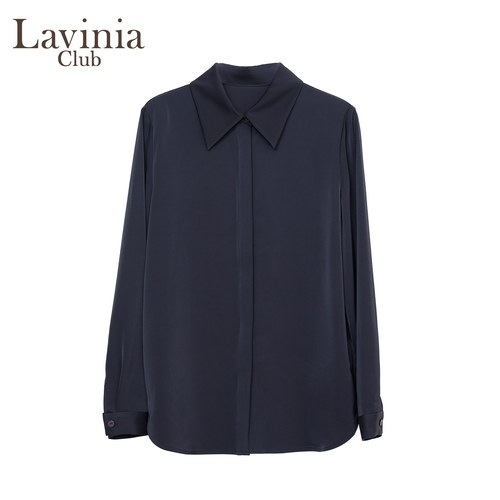 Lavinia 秋新款法式正装衬衫女简约通勤风上衣职业装J55C101 - 图3