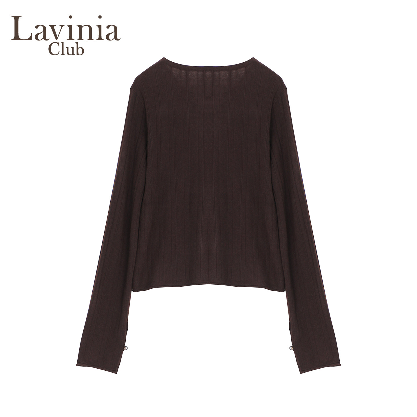 Lavinia小香风针织开衫2025秋新款设计感袖口开叉坑条圆领上衣女,淘宝优惠券,粉丝福利购,淘宝优惠卷