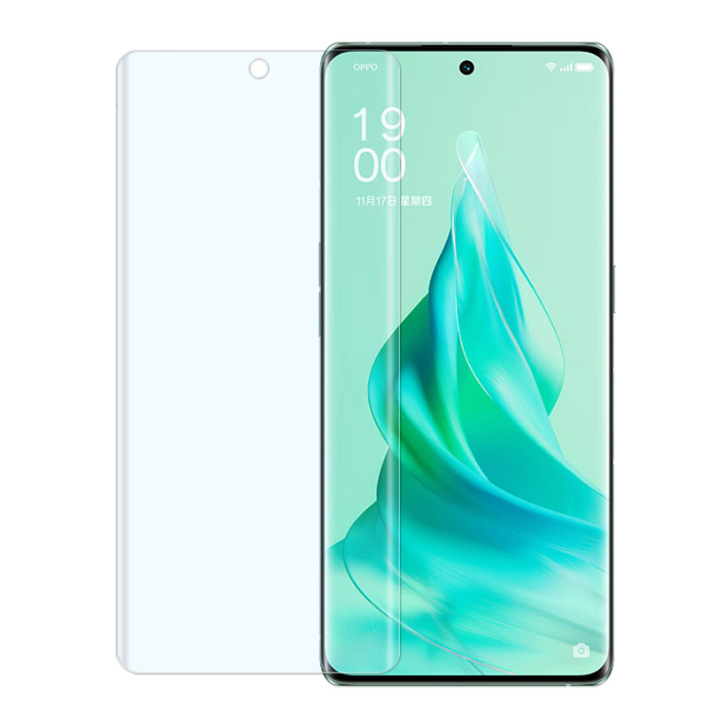 opporeno9原装高清软膜reno9pro十手机膜+曲面屏新款原厂自带无白边保护pet全包塑料por前膜屏保原机出厂贴膜 - 图3