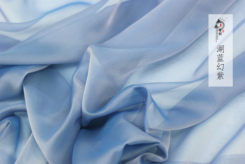 幻色雪纺阳离子布料乔其纱面料汉服襦裙大袖衫连衣裙子古风cos - 图2