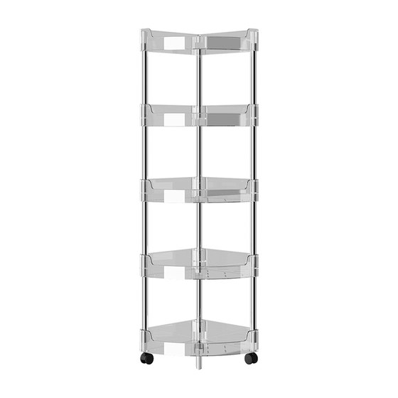Acrylic bathroom rack floor-standing bathroom tripod sandwich storage rack home toilet corner storage rack